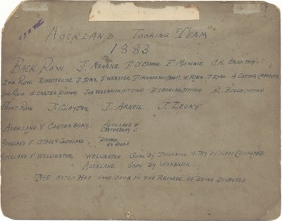 Auckland Touring Team, 1883 by Wrigglesworth and Binns